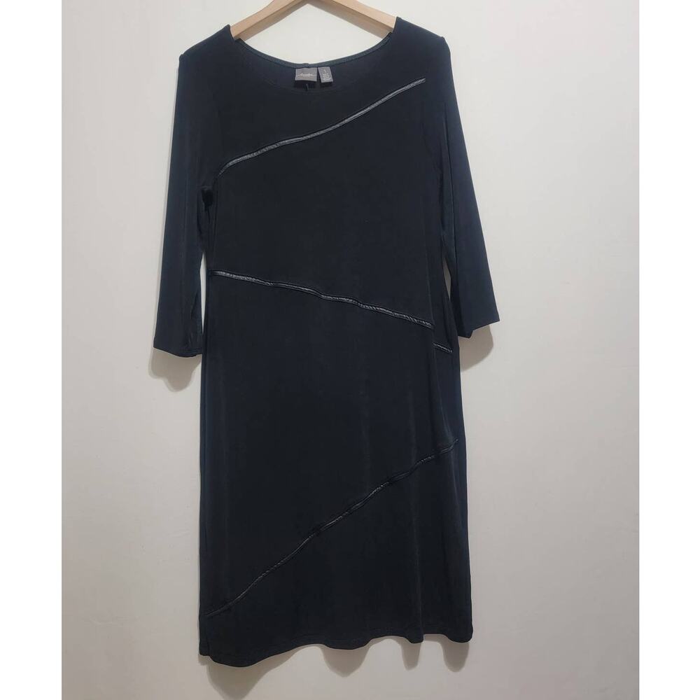 Chico's Travelers Womens Classic Seamed Dress Asymmetrical Minimalist Medium
